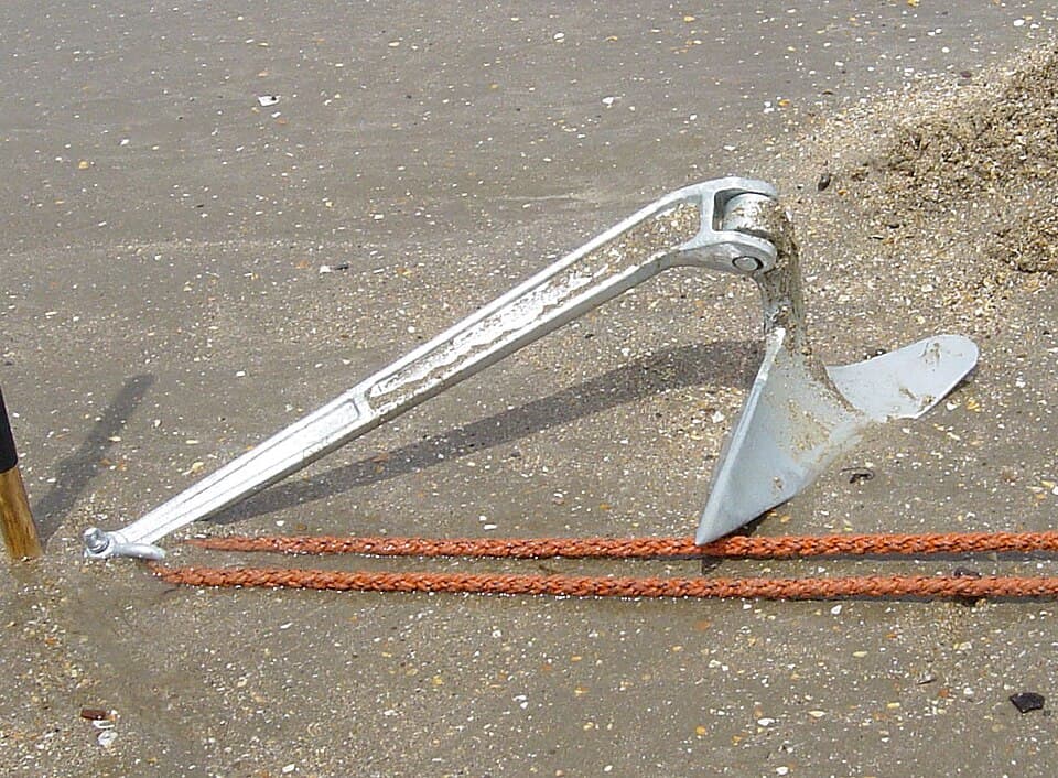 A real hinged plough anchor