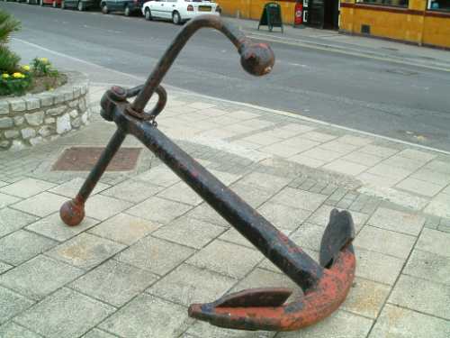 A real traditional fisherman anchor